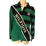 Tommy Hilfiger Custom Fit Colorblock Long Sleeve Henley Shirt Mens XL Green