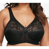 Glamorise #1000 Full Figure MagicLift Original Wirefree Support Bra Black