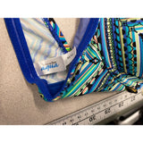 La Vie en Rose Aqua Women's Blue Shades Neck Tie Bathing Suit Top Size Medium