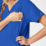 Wink W123 Maternity V-Neck Scrub Top Women's Large Royal Blue NWT