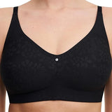 Chantelle 18J8 Women's Comfort Chic Back Smoothing Wireless Bra 38G Black