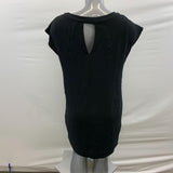 Donna Ricco Shift Dress Women's Size 8 Black Sleeveless Back Keyhole