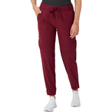 Hanes Women S Scrubs Cargo Joggers  Healthcare Afternoon Burgundy NWT