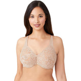 Wacoal # 65547 Womens Halo Lace Full Coverage Underwire Bra Toast