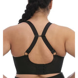 Elomi EL8041 Energise Underwire Sports Bra with J Hook in Black Size 38DD NWT