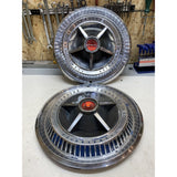VTG 1966 Ford Thunderbird 15" Hubcaps Set Of 2