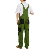 WORK IDEA Men's Bib Overalls Cotton Work Overall with Knee Pad Pockets, 30Wx 32L NEW