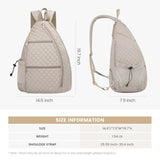 Sucipi Women's Pickleball Backpack - Quilted Crossbody Sling Bag NEW