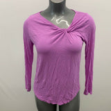 Banana Republic Blouse Women’s Small Purple Rayon Cross Neck
