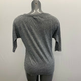 American Eagle Shirt Women's Medium Gray Scoop Neck Polyester Linen Top