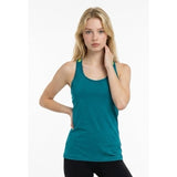 Champon Women's Racerback Tank Top Small Green Activewear Built in Bra