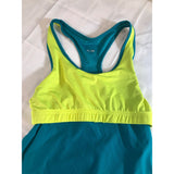 Champon Women's Racerback Tank Top Small Green Activewear Built in Bra