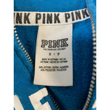 PINK Victoria Secret Women's 1/4 Zip Pullover Sweatshirt Size Small Blue