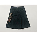 Point Zero Women's 9/10 Black Stretch A Line Skirt