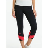Under Armour Womens 4 Capri Leggings Activewear Yoga Pants Black Pink