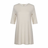 Zara Women's Beige Sparkle 3/4 Sleeve Layered Tunic Zipper Closure Dress