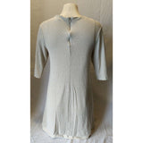 Zara Women's Beige Sparkle 3/4 Sleeve Layered Tunic Zipper Closure Dress