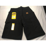Carhartt BN0011Men's 30 X 30 Black Cotton Washed Duck Work Dungaree Utility Pant