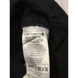 Carhartt BN0011Men's 30 X 30 Black Cotton Washed Duck Work Dungaree Utility Pant