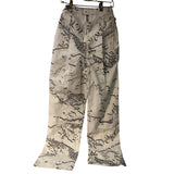 maison blanche All-Gender 100% Cotton Pants Asymetrical White Gray Print Medium