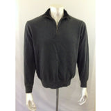 John Adams Men's Medium Gray Mock Quarter Zip Long Sleeve Pullover Sweater