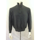 John Adams Men's Medium Gray Mock Quarter Zip Long Sleeve Pullover Sweater