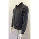 John Adams Men's Medium Gray Mock Quarter Zip Long Sleeve Pullover Sweater