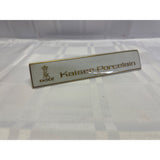 Kaiser Porcelain Retail Shelf Brand Display 4" white with gold