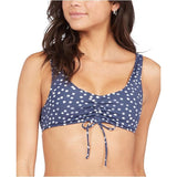 Roxy womens XL Printed Beach Classics Bralette Bikini Top Mood Indigo Kuta Dots