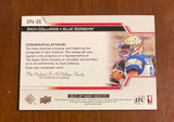 2025 Upper Deck CFL SP Game Used Autograph Zach Collaros CFL-ZC Blue Bombers