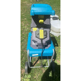 Yardworks Electric Wood Chipper & Mulcher – 15A Powerful Garden Chipper for Branches, Leaves USED