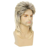 Swiking Mens Mullet Wig Blonde And Dark Foot Retro 70s 80s new