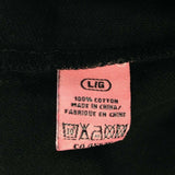 My Pink Women's V Neck Pique Polo Shirt Size Large Black White Short Sleeve