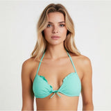 Victoria's Secret Women's Seafoam Blue Bathing Suit Top Size 32B Polyester Blend