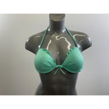 Victoria's Secret Women's Seafoam Blue Bathing Suit Top Size 32B Polyester Blend