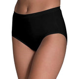 Fruit of the Loom Womens Size 7 Cotton Briefs Underpants Black 6 Pack NWT