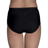 Fruit of the Loom Womens Size 7 Cotton Briefs Underpants Black 6 Pack NWT