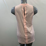 Banana Republic Women's Light Pink Business Causal Long Length Dress Sheer Shirt