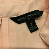 Banana Republic Women's Light Pink Business Causal Long Length Dress Sheer Shirt