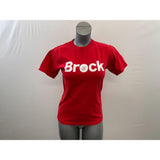 Brock University Women's Crew Neck T Shirt Size Small Red Cotton Short Sleeve Tee
