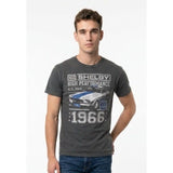 Shelby High Performance Tee Men's Gray Short Sleeve Crew Neck T Shirt Size Small