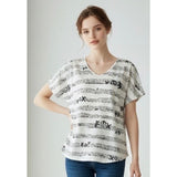 Fox Racing Women's Loose Fit Lightweight T shirt White black print Large