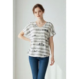 Fox Racing Women's Loose Fit Lightweight T shirt White black print Large