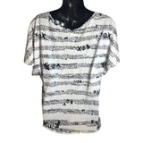 Fox Racing Women's Loose Fit Lightweight T shirt White black print Large