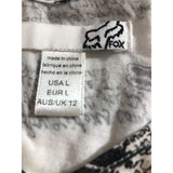 Fox Racing Women's Loose Fit Lightweight T shirt White black print Large