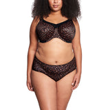 Goddess GD6164DLD Kayla Full Cup Bra Dark Leopard Underwire Size 44H NWOT