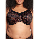 Goddess GD6164DLD Kayla Full Cup Bra Dark Leopard Underwire Size 44H NWOT