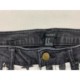 Forever 21 Women's Size 26 Black Stars Striped Stretch Low Rise Cut Off Shorts