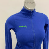 Crocs RX Full Zip Jacket Women's XS Blue Long Sleeve Mock Neck Fitted