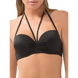 Smart and Sexy SA1001 Swim Secret The Getaway Bikini Top 36DD Black NWT